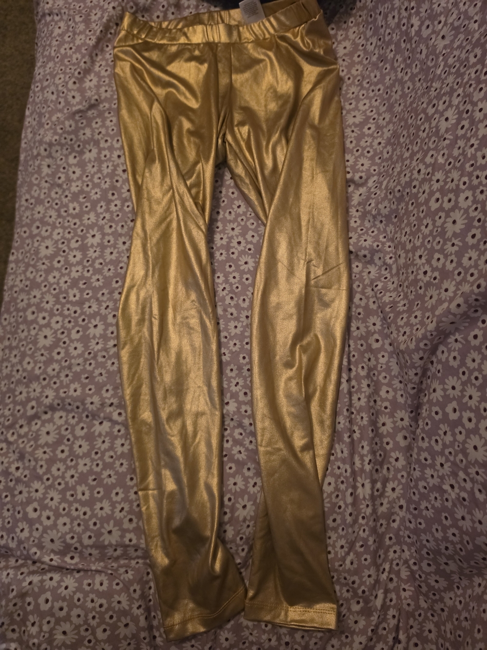 Pink Republic Shiny Gold Metallic Leggings for Women